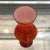 Vintage Red/White Cased Glass, Scandinavian Hooped Vase For Sale - Image 4 of 8