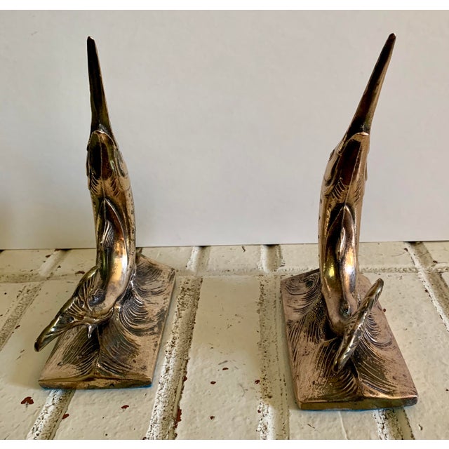 Vintage MidCentury Brass Swordfish Fish Bookends a Pair Chairish