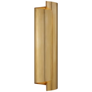 AERIN for Visual Comfort Signature Iva Large Wrapped Sconce in Hand-Rubbed Antique Brass For Sale