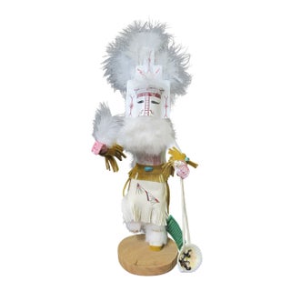 Navajo Native American 15" White Cloud Kachina Doll Statue Signed Begay For Sale