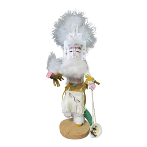 Navajo Native American 15" White Cloud Kachina Doll Statue Signed Begay