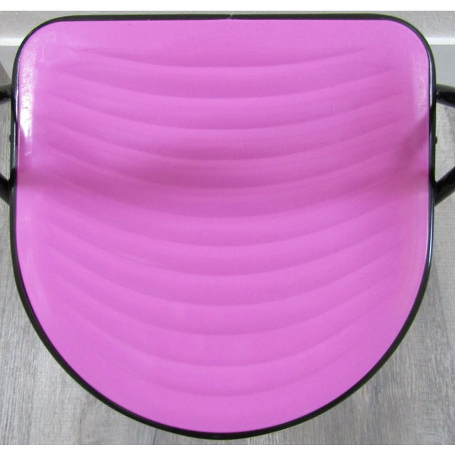 Postmodern Italian Designer Studio Gp Pink Folding Chair, 1980s For Sale - Image 10 of 12