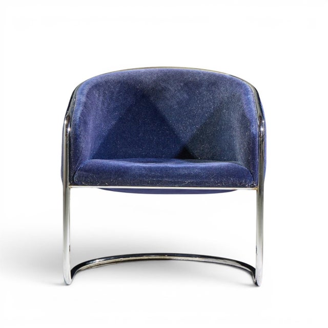 Mid 20th Century Anton Lorenz for Thonet Mid Century Chrome Tub Chairs - Pair For Sale - Image 5 of 12