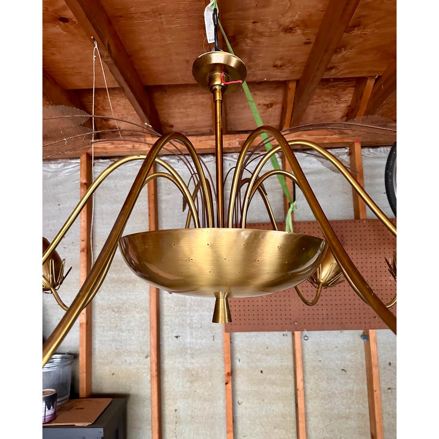 独60年代　Tynell for for Limburgヴィンテージ・ペンダント 1950s Paavo Tynell for Lightolier Tulip Eight-Light Brass