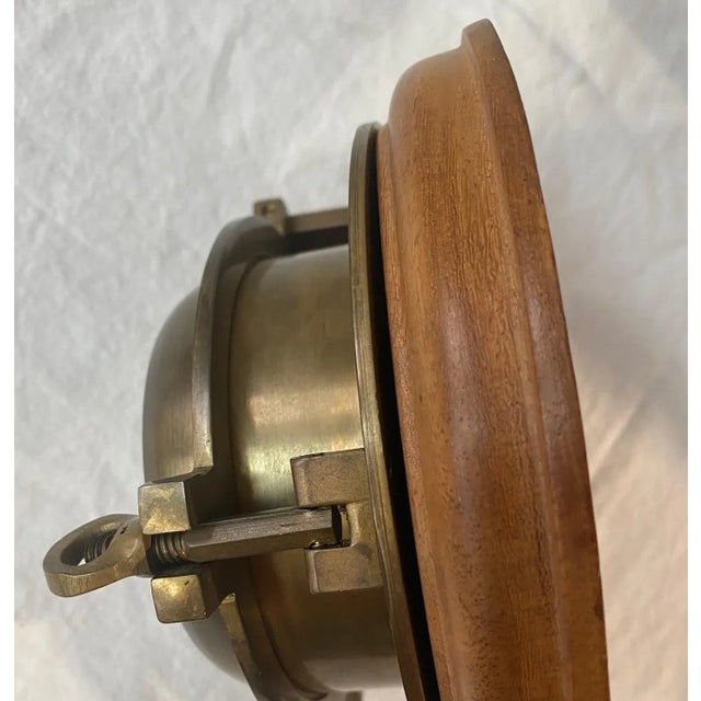 Passat Clock Vintage Showroom Sample from the early 80's Wood Base, Metal Clock. Never Used.