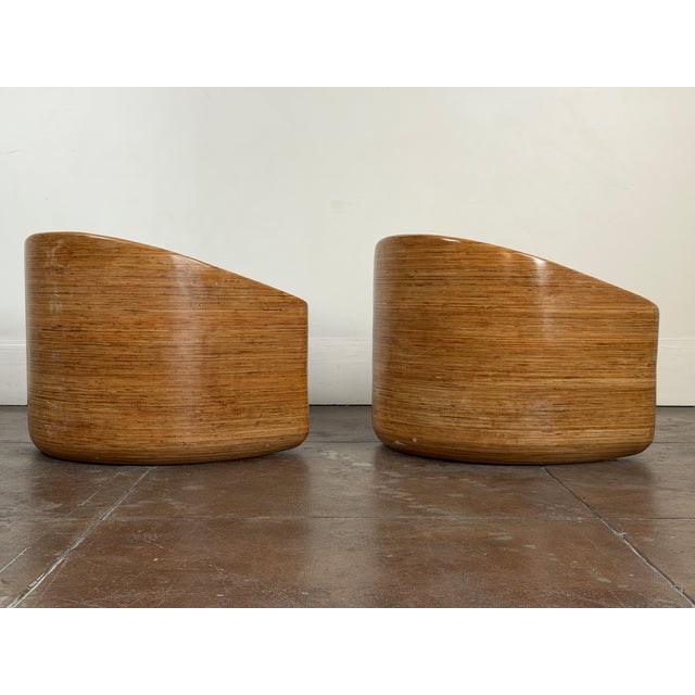 Organic Modern Stacked Plywood Lounge Chairs For Sale - Image 9 of 18