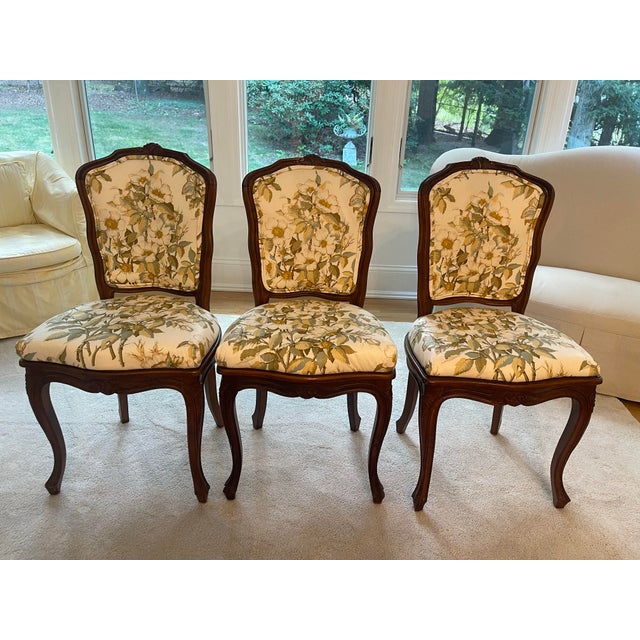 Early 20th Century Antique French Country Walnut Dining Chairs Set of 6 For Sale - Image 5 of 12