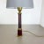 Modernist Italian Red Catalina and Brass Tube Table Light, 1960s For Sale - Image 4 of 18