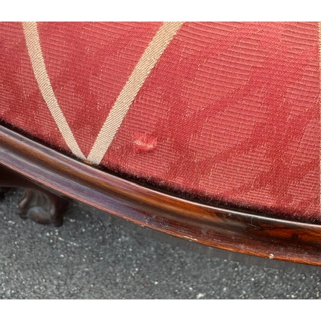 Vintage Mahogany Set of 4 English Chippendale Style Dining Chairs Ball and Claw Feet For Sale - Image 13 of 17