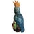 Ceramic Large Mid 20th Century Ceramic Parrot Bird Sculpture in Blue and Orange Polychrome Majolica For Sale - Image 7 of 7