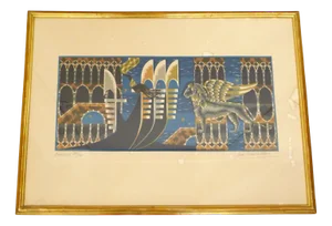 Jean Picart Le Doux, Venezia, 1960s, Large Lithograph