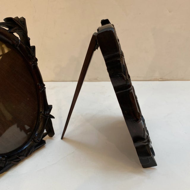 A Pair of Antique Chinese Hand Carved Picture Frames For Sale In Philadelphia - Image 6 of 10