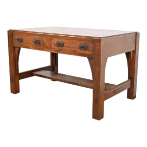 Limbert Antique Mission Oak Arts & Crafts Desk or Library Table, Circa 1900