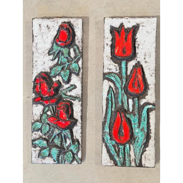 Vintage Wall Plaques from Ruscha Keramik, 1977, Set of 2 For Sale - Image 11 of 12
