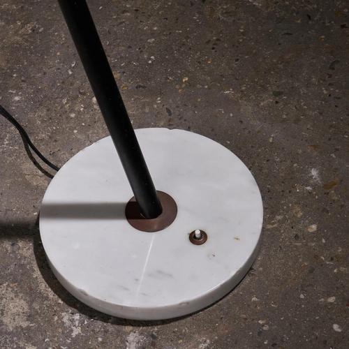 Floor Lamp in Black Lacquer and Marble with Brass Stem from Stilux Milano, Italy, 1960s For Sale - Image 11 of 13