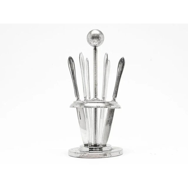 Art Deco Knife Stand, Germany, 1930s, Set of 7 For Sale - Image 10 of 10