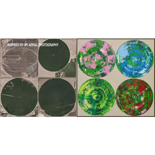 Bernhard Lang, Green Circle Diptych I, Paintings on Canvas, Framed For Sale - Image 11 of 13