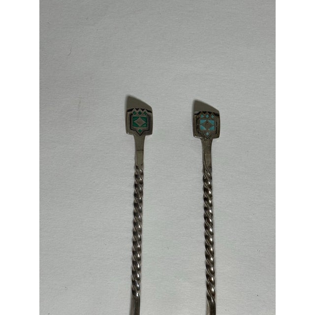 1970s Estonian Tallinn 916 Silver-Gilt & Enamel Serving Spoons – Pair For Sale In Little Rock - Image 6 of 7