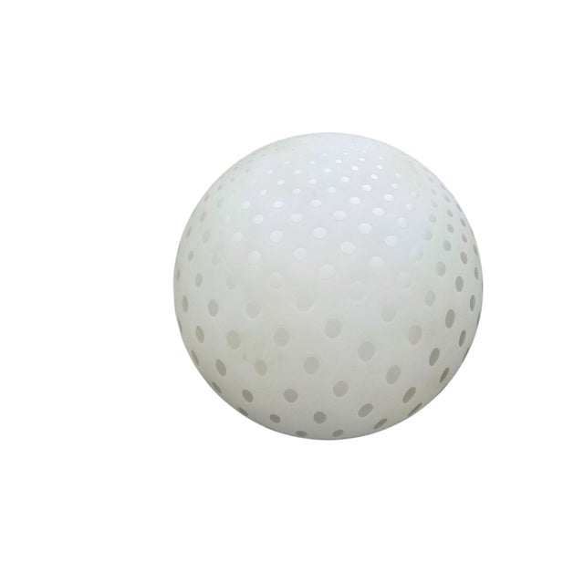 Vintage Post Modern Abstract Sphere Floor Light Glass Orb Polka Dots For Sale - Image 10 of 14