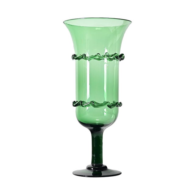 French Vintage 20th Century Large Glass Vase For Sale - Image 10 of 10