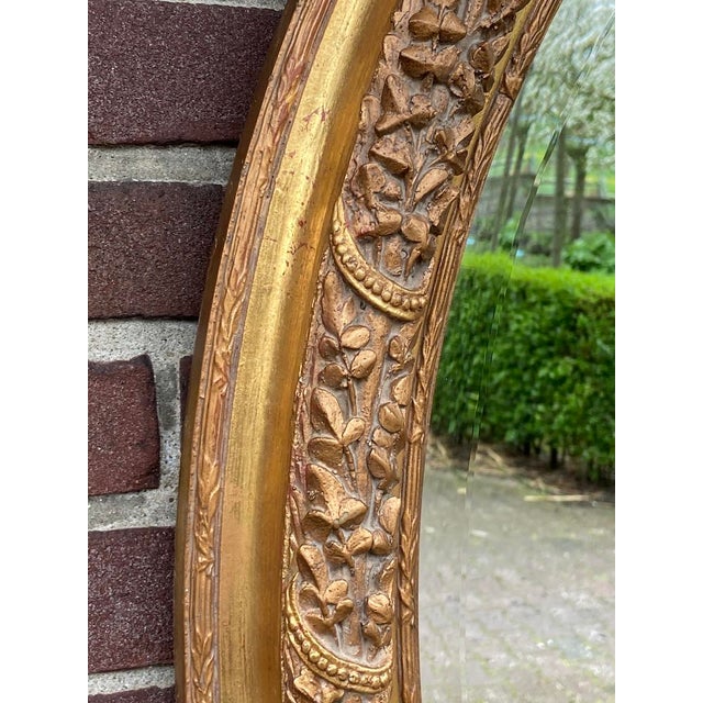 1980s French Louis XVI Gold Beech Wall Mirrors - Pair 2 PCS For Sale - Image 9 of 18