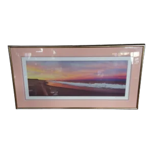Vintage Alan Hoelzle Waves Crashing Nantucket Nauset Beach Seascape Print