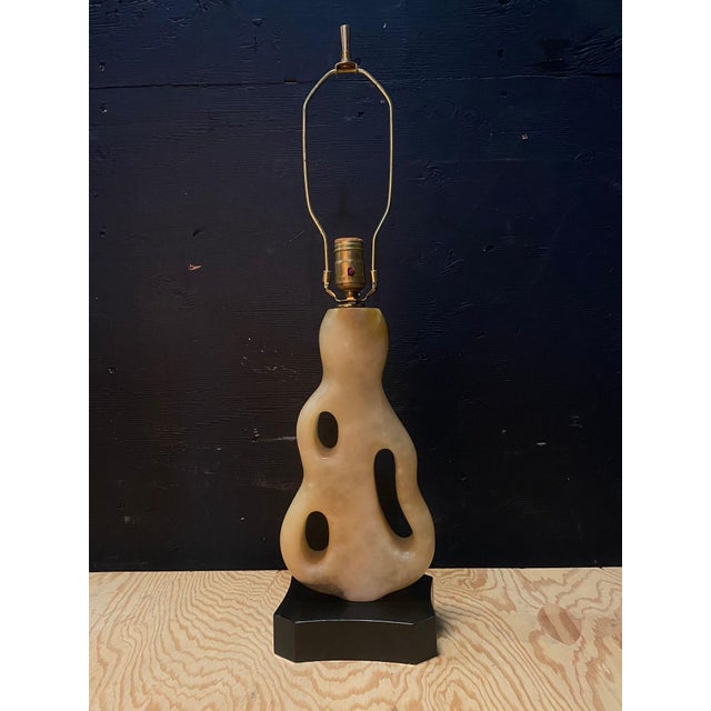 1950's Biomorphic Alabaster Table Lamp Designed by Maurizio Tempestini For Sale - Image 10 of 11