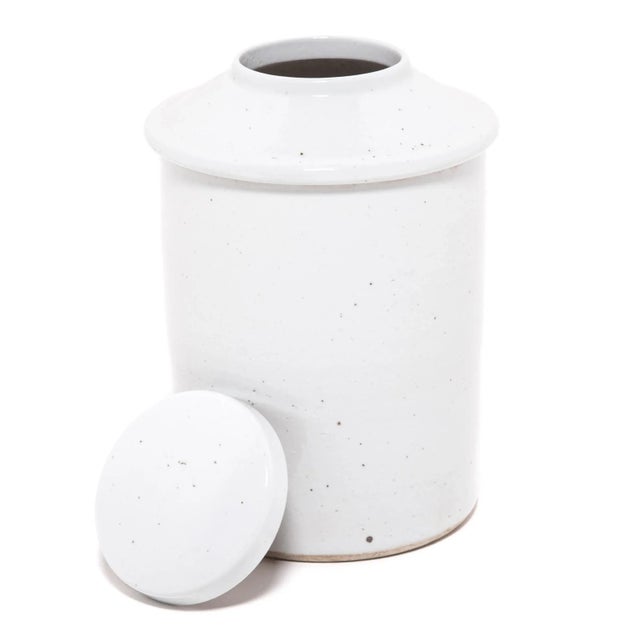 Early 21st Century Chinese White Glazed Tea Leaf Jar For Sale - Image 5 of 6