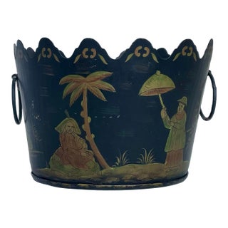 Chinoiserie Tole Monteith Cachepot For Sale