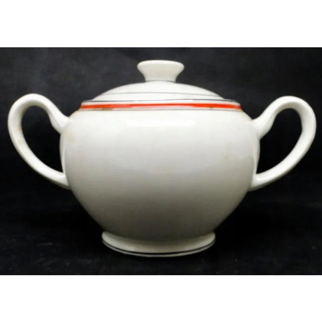 1930s Art Deco Sugar Bowl from Giesche, Poland, 1930s For Sale - Image 5 of 5