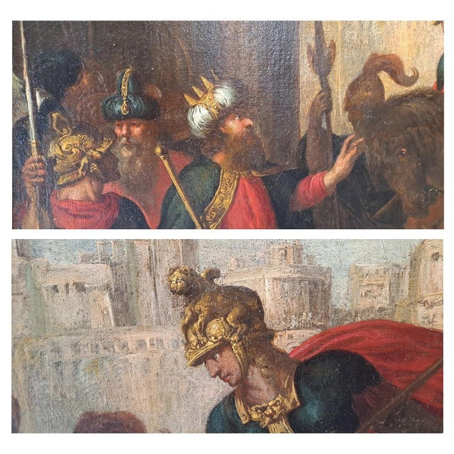 Italian Artist. Pair of Battles, 1800s, Oil on Canvas For Sale - Image 7 of 11