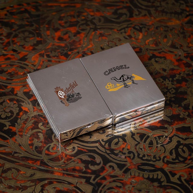 20th Century American Silver & Enamel Cigarette Boxes from Cartier, Set of 4 For Sale - Image 14 of 15