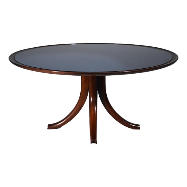 Versone Coffee Table in Blue Mirrored Glass by Pietro Chiesa for Fontana Arte, 1940 For Sale
