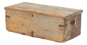 American Blue Painted Blanket Chest