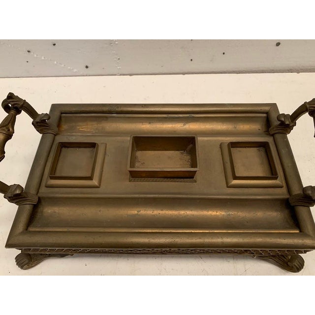 Napoleon III Style Bronze Inkwell, 20th Century For Sale - Image 3 of 8