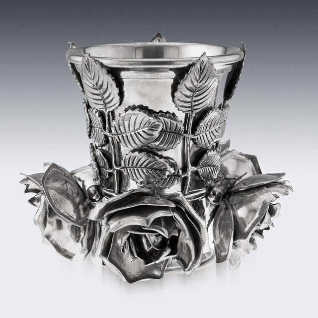 Silver Late 20th Century Italian Pewter Wine Cooler by Piero Figura for Atena, 1980s For Sale - Image 8 of 12