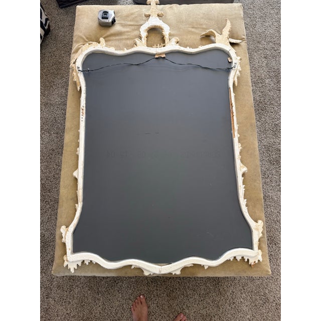 Early 20th Century Chinese Chippendale Ho-Ho Bird Carved Gilt Wood Mirror For Sale - Image 10 of 10