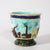 Pair of Signed Majolica Ceramic Cachepots W/ Birds, Nests & Bamboo Border Detail For Sale - Image 12 of 18