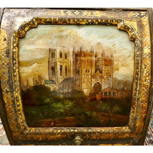 Regency Toleware Gilt and Reverse Painted Purdonium, 1830s For Sale - Image 6 of 10