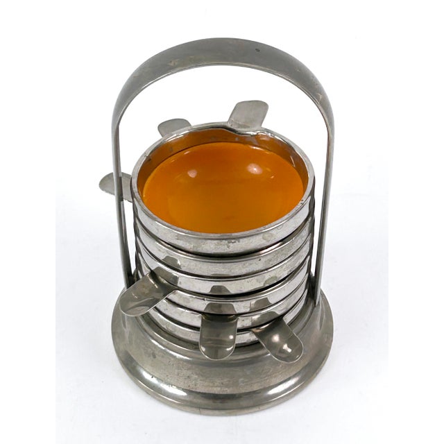 Mid-Century Modern Small Mid-Century Modern Enameled Ashtrays, Germany, 1960s, Set of 6 For Sale - Image 3 of 18