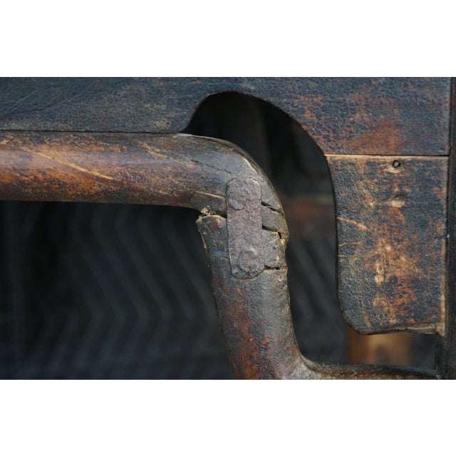 Mid-20th C. Chinese Ming Style Sculptural Elm Altar Wine Table Hall Console 39" For Sale - Image 15 of 18