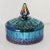 Indiana Glass Peacock Iridescent Blue Carnival Lidded Candy Trinket Dish This exquisite Indiana Glass candy dish and lid...