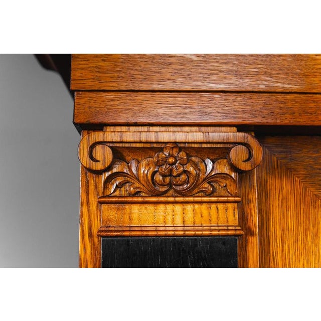 Baroque-Style Linen Cabinet in Oak For Sale - Image 11 of 18