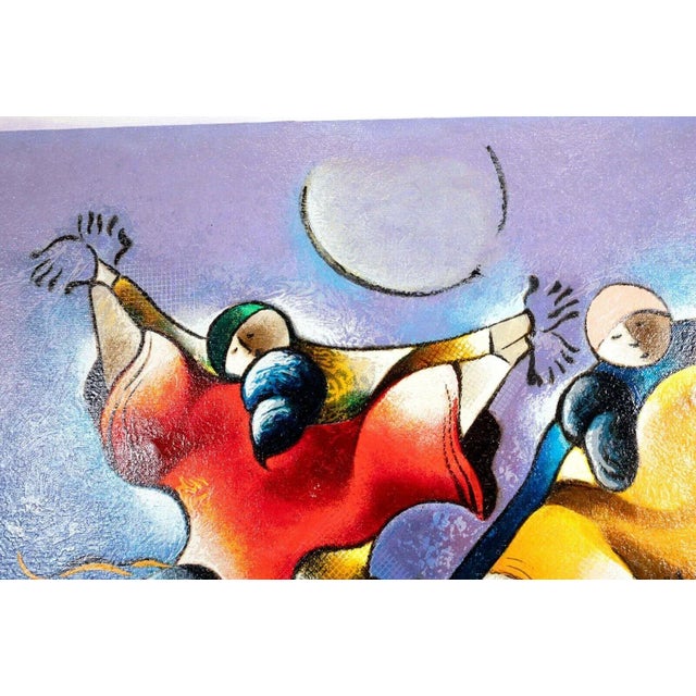 Early 20th Century David Schluss Midnight Tango Signed Embellished Serigraph Canvas 96/99 Unframed For Sale - Image 5 of 8