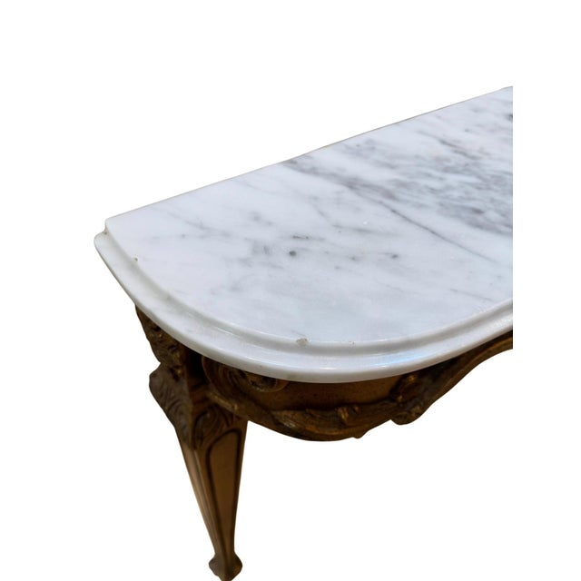 1950s 1950s Italian Giltwood Console Table For Sale - Image 5 of 6