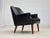 1970s, Danish armchair. Black artificial leather, teak wood legs, seat cushion in furniture wool. Original good condition:...