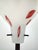 Vintage Floor Lamp with Encased Glass Shade with Red Geometrical Motifs, Italy, 1950s For Sale - Image 10 of 15