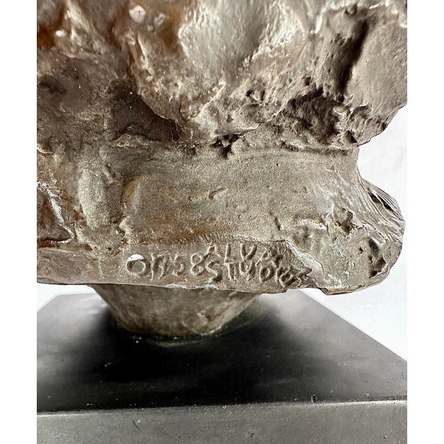 Sculpture Materials Vintage Limited Edition 1958 Reproduction Sculpture ‘Head of Coco’ (1908) by Pierre-August Renoir by Alva Museum Replicas For Sale - Image 7 of 12