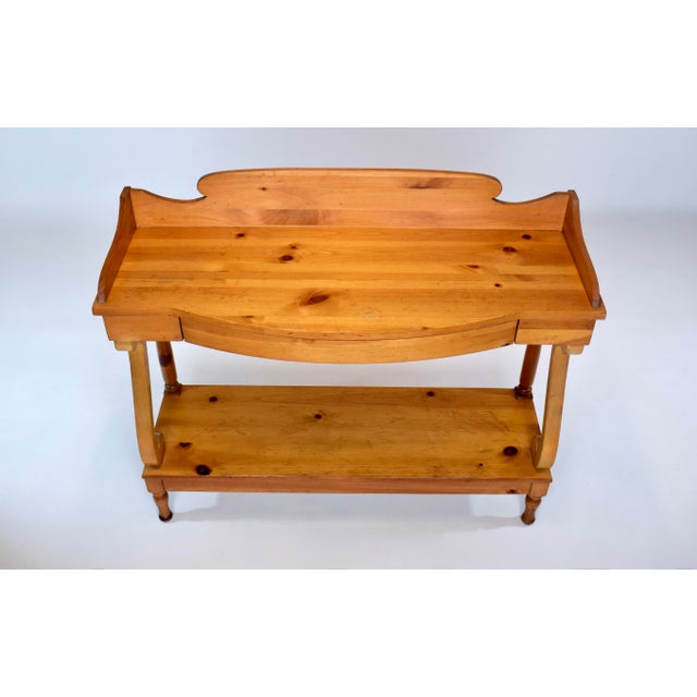 American Lane Museum of American Folk Art, Authentic Reproduction Pine Console Table For Sale - Image 3 of 16