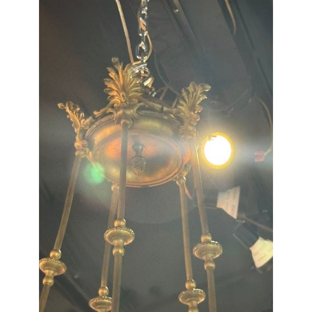 19th Century 19th Century French Gilt Bronze and Rock Crystal Chandelier For Sale - Image 5 of 9